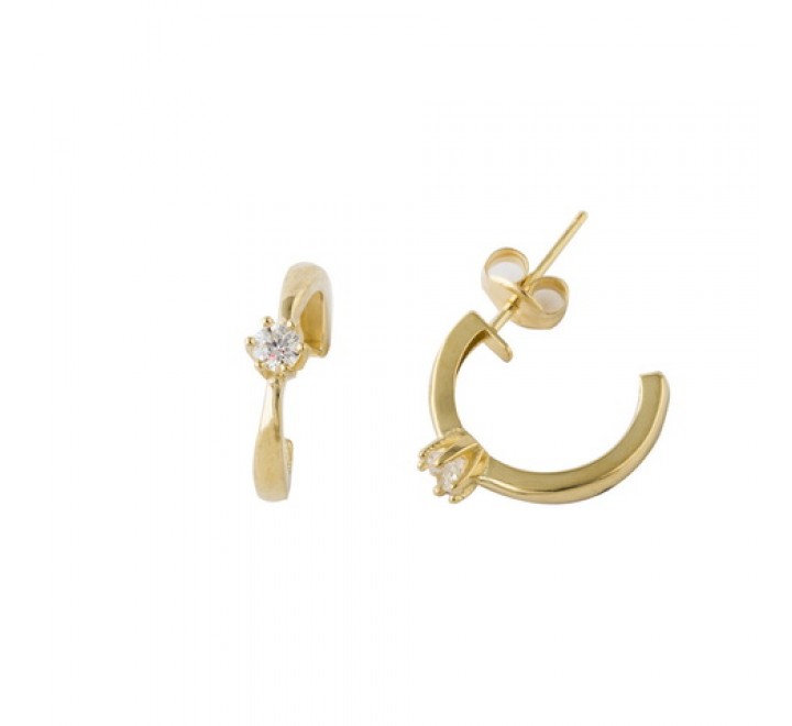 PENDIENTES ARO ORO 18KTES Y CIRCONITA 13MLM 56389-P/A/CI