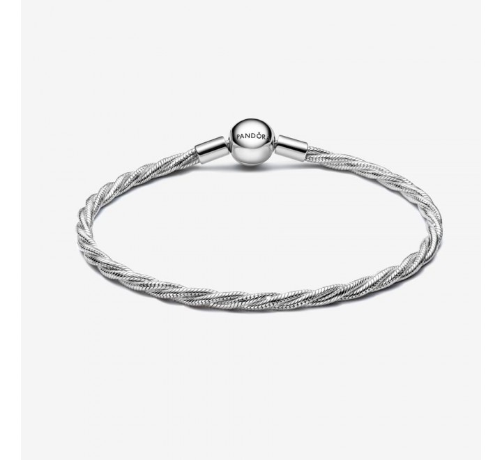 PULSERA DE PADORA PLATA RETORCIDA 593757C00-19