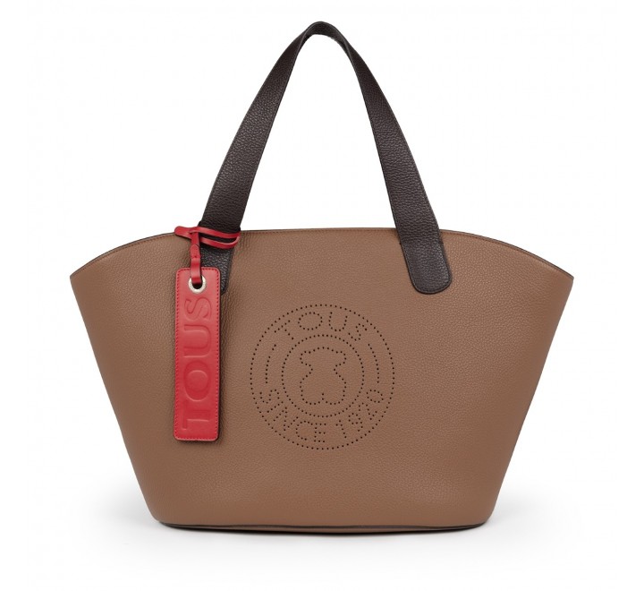 BOLSO TOUS LEISSA GRANDE CUERO MARRON 095900660