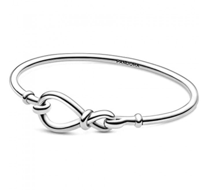 PULSERA PANDORA PLATA RIGIDA NUDO INFINITO 17,5 598893C00-2