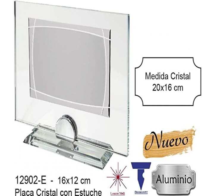 PLACA 12902-E ALUMINIO CRISTAL