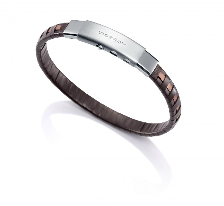 PULSERA VICEROY 6414P09011 ACERO PIEL MARRON