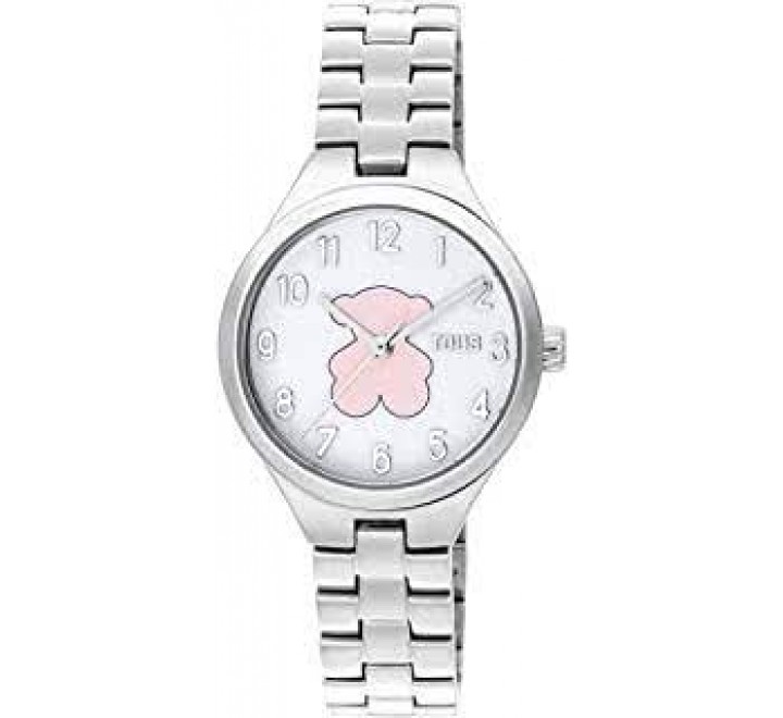 RELOJ TOUS NINA CAJA Y ARMIS ACERO ESFERA OSO ROSA 200351095