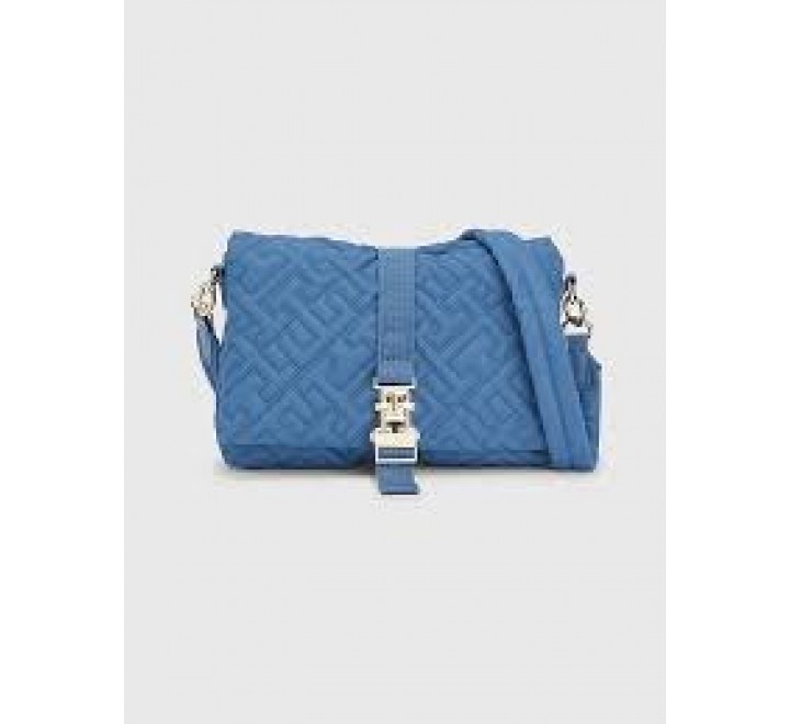 BANDOLERA TOMMY HILFIGER AZUL LOGO DORADO AW0AW14500 DBX