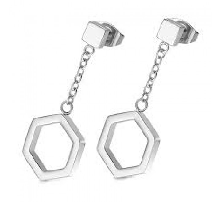 PENDIENTES LOTUS ACERO LARGOS LISOS LS1994/4/1