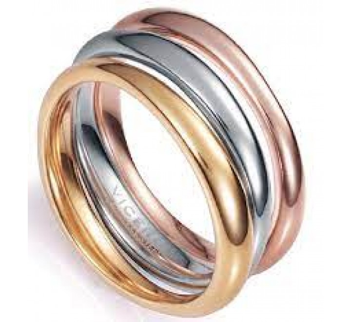 ANILLO VICEROY ACERO TRICOLOR Nº12 75288A01219