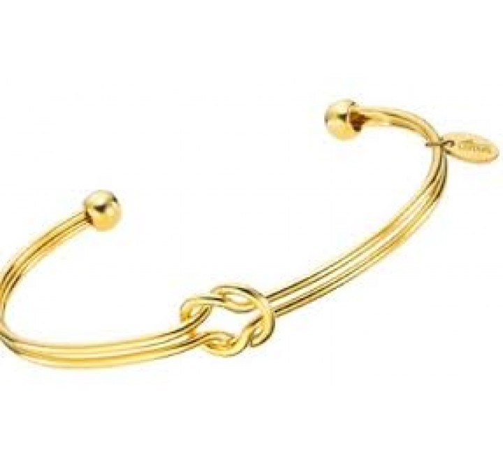 PULSERA LOTUS ACERO DORADO RIGIDA NUDO LS2247/2/2