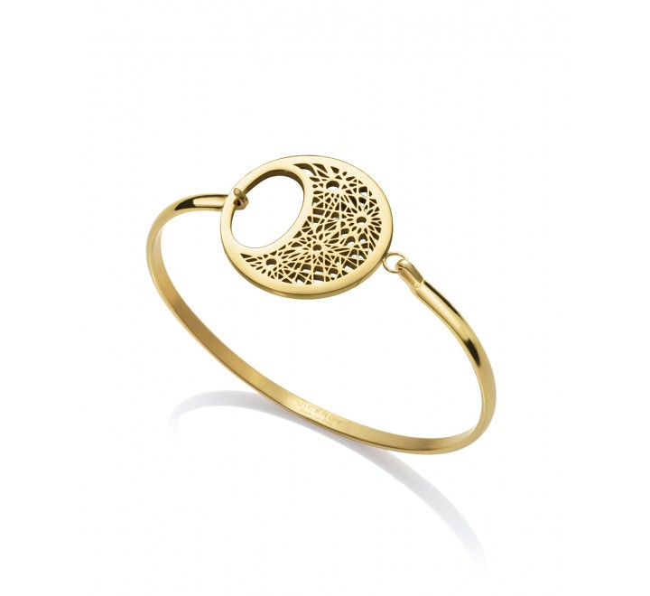 PULSERA VICEROY ACERO DORADO RIGIDA DISCO CALADO 75115P01012