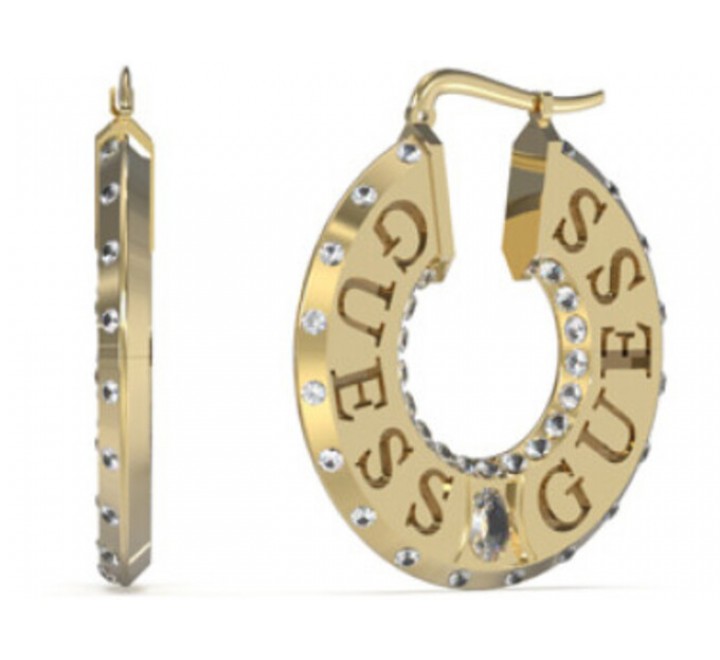 PENDIENTES GUESS ACERO DORADO ARO CIRCONITA JUBE03111JWYGT-U