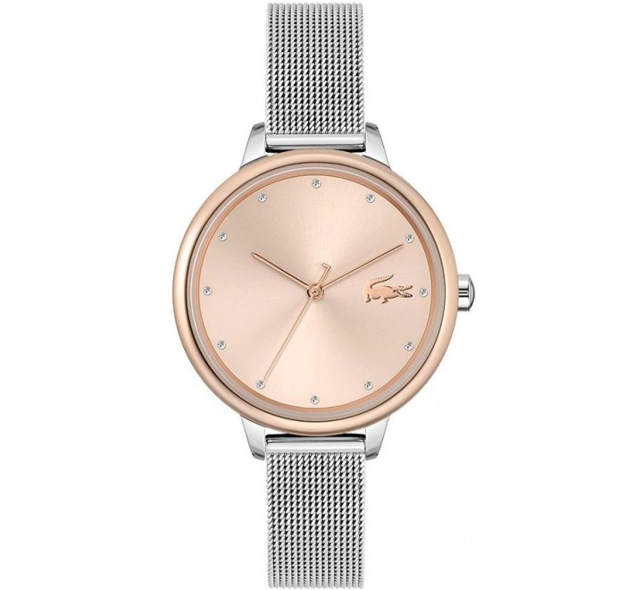 RELOJ LACOSTE MALLA ACERO CAJA 34MM ESFERA ROSADA 2001202