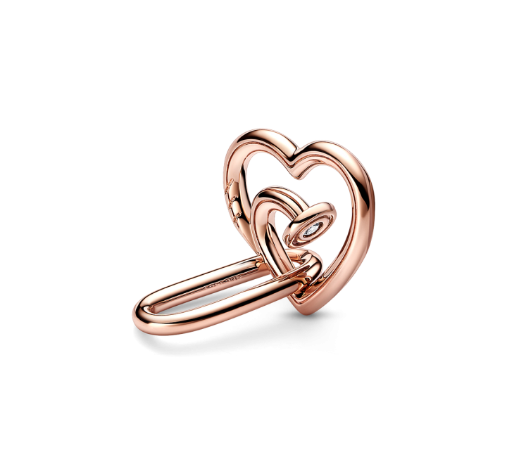 LINK DOBLE PANDORA ME PLATA ROSADA CORAZON 782530C01