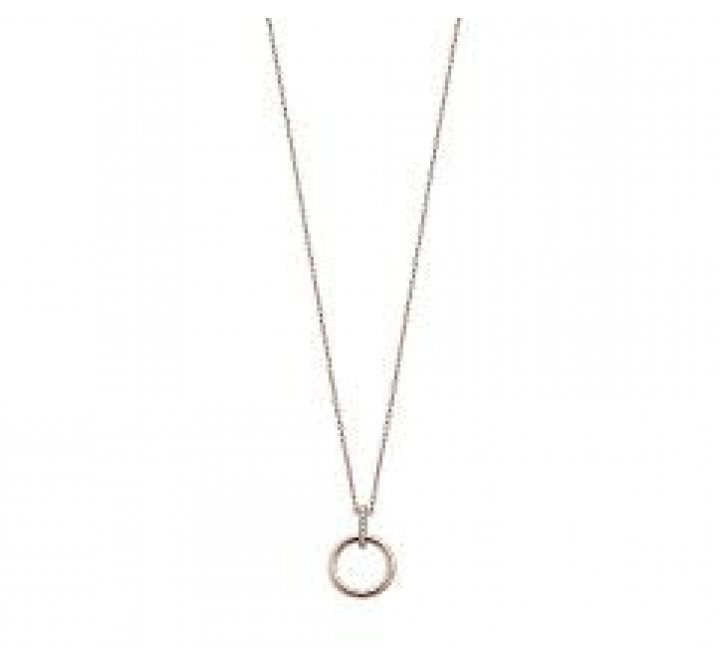 GARGANTILLA PLATA ROSADA CIRCULO LISO 00508562