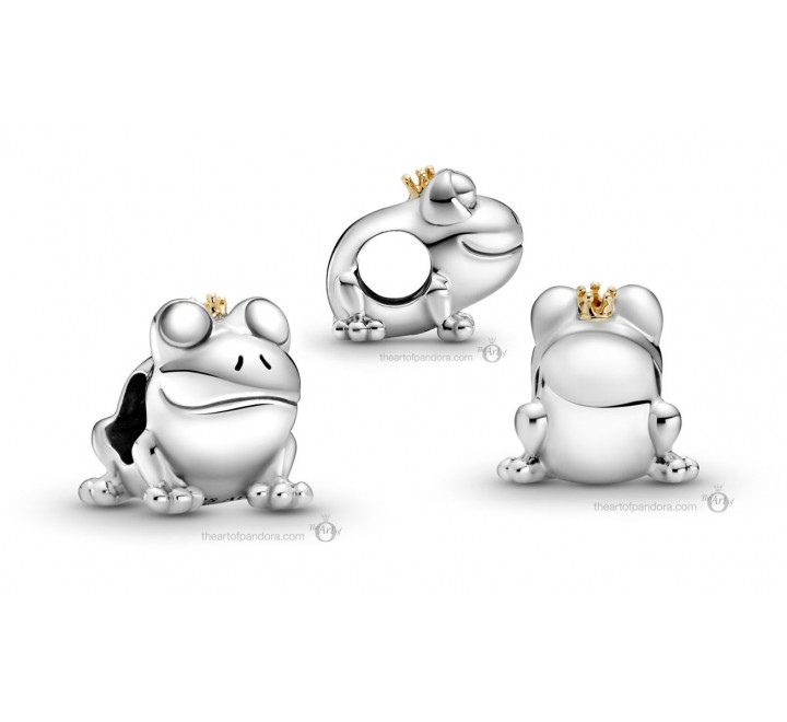 CHARMS PANDORA 799342C00 PLATA RANA CORONA DORADA