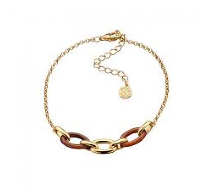 PULSERA PLATA DORADA ESLABON OJO DE TIGRE 00511212