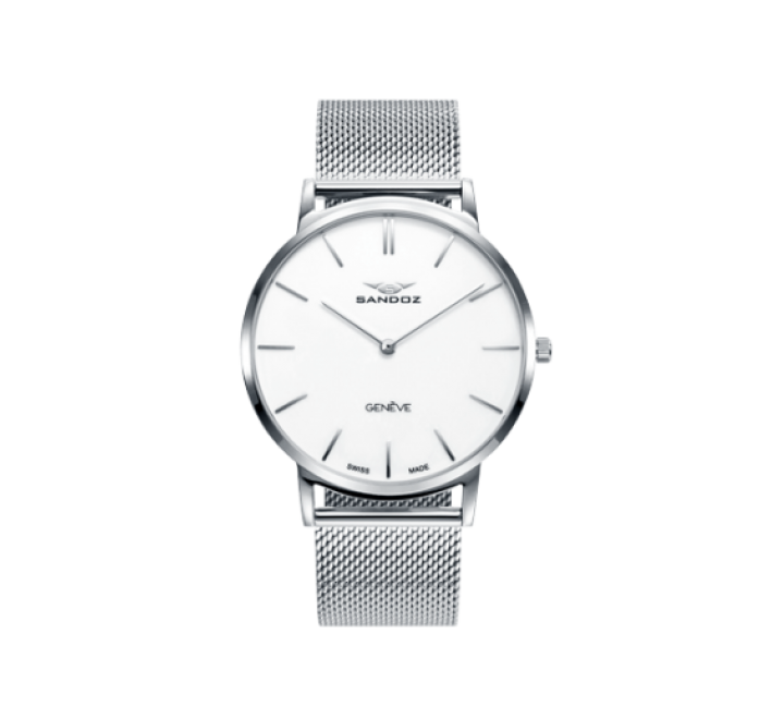 RELOJ SANDOZ 81445-07 ESTERILLA ACERO CAJA ACERO Y ZAFIRO