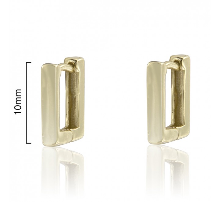 PENDIENTES ARO PLATA CHAPADA CUADRADO LISO 8455300441