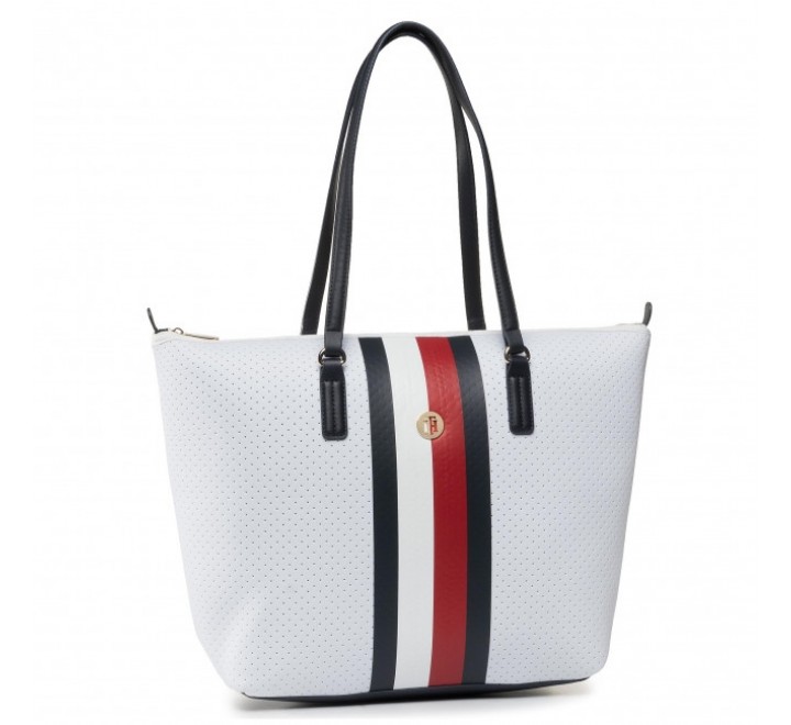 BOLSO TOMMY AWOAW07958 POPPY TOTE BLANCO