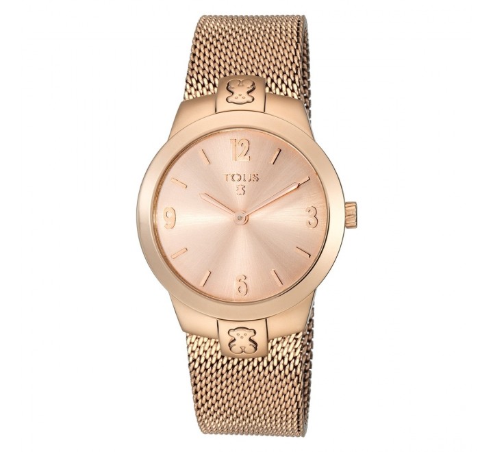 REOJ  TOUS 400350990 T-MESH ACERO ROSADO