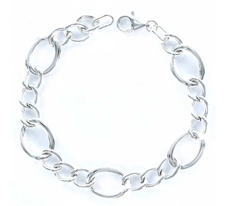 PULSERA PROMOJOYA 9094223 PLATA BARBADA OVAL PLANO
