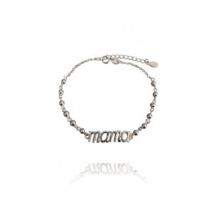 PULSERA PLATA COMBINADA CON BOLAS DE 3MM MAMA 9106813