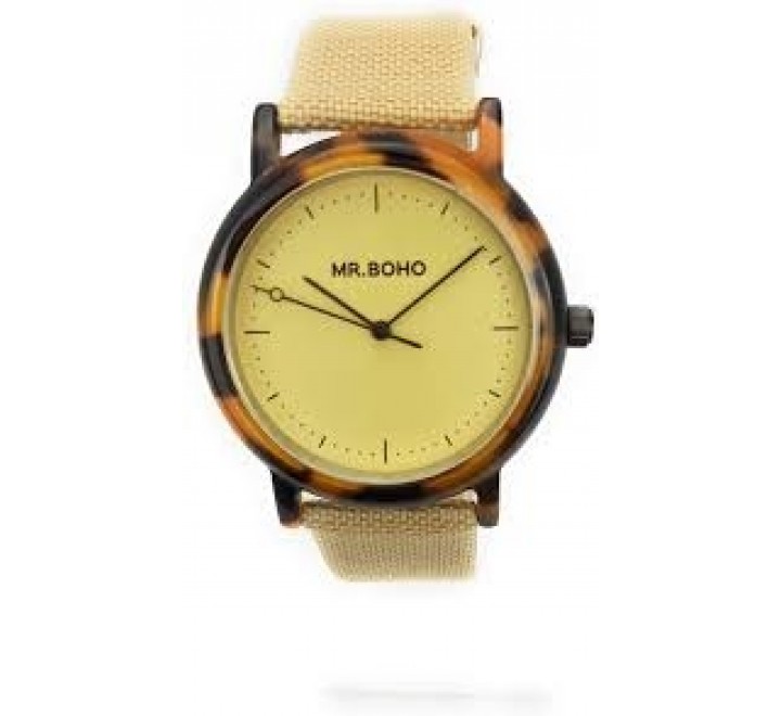 RELOJ MR BOHO 00728633 CORREA PIEL BEIGE CAJA CAREI MARRON