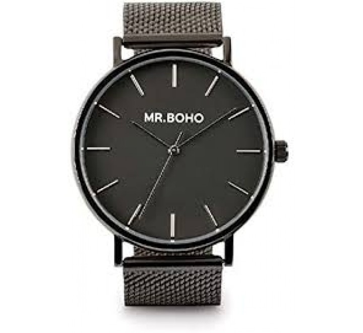 RELOJ MR BOHO 00728295 ACERO ESTERILLA Y CAJA CHAPADO NEGRO