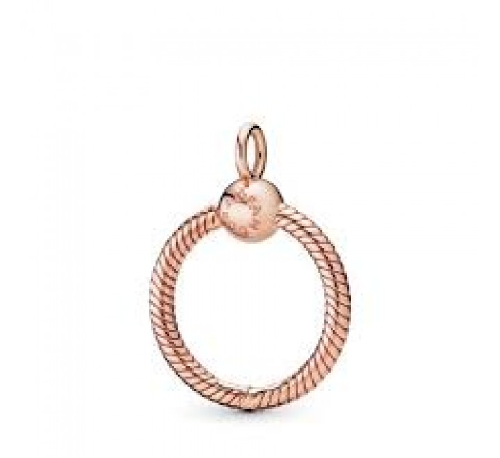 COLGANTE PANDORA 388296 PLATA ROSADA REDONDO BROCHE LISO