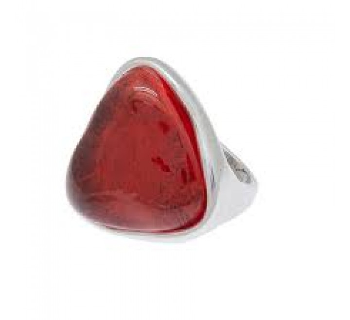 ANILLO ZAMAK CICLON PIEDRA ROJA N12 162504