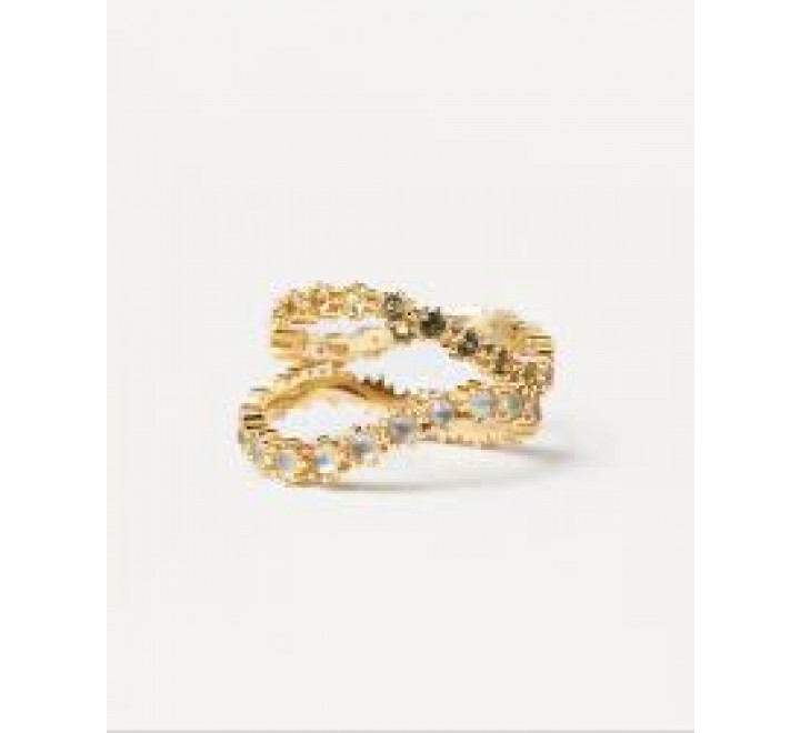 ANILLO PDPAOLA PLATA DORADA PIEDRAS COLOR N?16 AN01-640-16