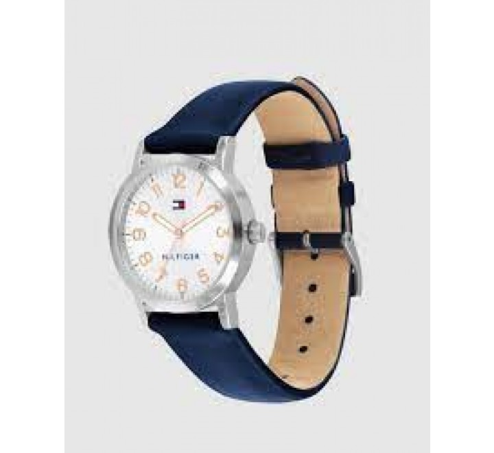 RELOJ TOMMY HILFIGER NI O CORREA PIEL AZUL CAJA ACERO 1782175