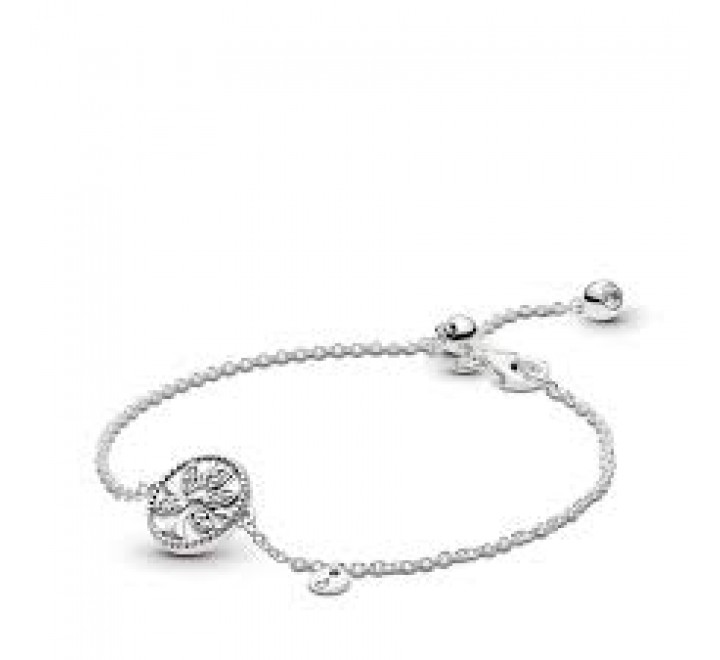 PULSERA PANDORA PLATA FINA ARBOL VIDA ESMALTADO 597776CZ-18
