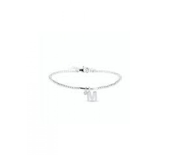 PULSERA PLATA BOLITAS Y LETRA LUXENTER BH184999M00