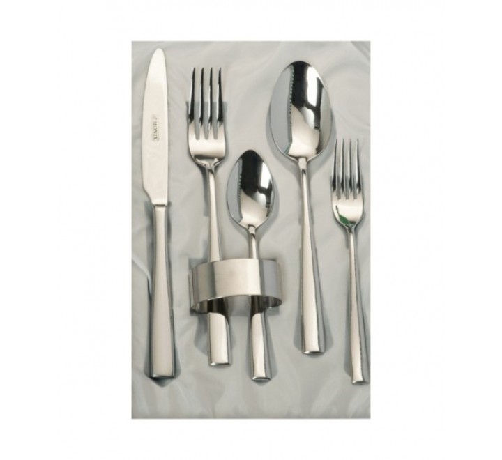 SET 5 CUBIERTOS MAS SERVILLETERO ACERO GA4017B