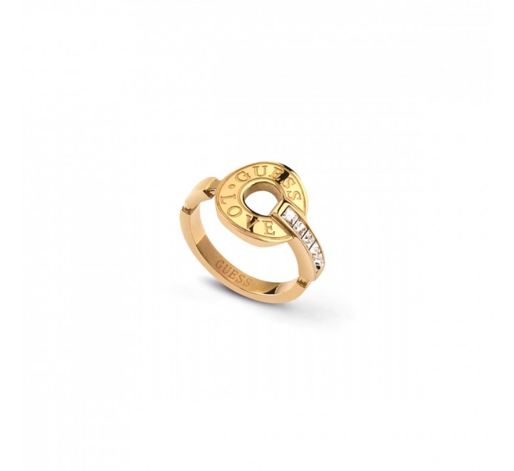 ANILLO GUESS ACERO DORADO JUBR04079JWYG56