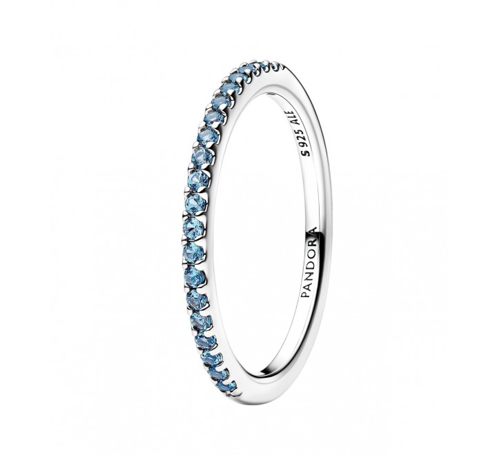 ANILLO PANDORA PLATA CIRCONITAS AZULES N?12 192999C03-52