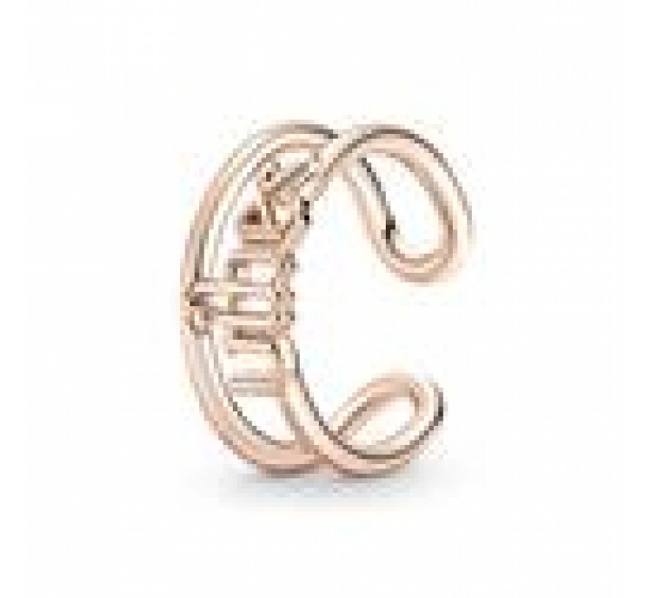ANILLO PANDORA PLATA ROSADA VIBES ABIERTO N?14 181986C00-54