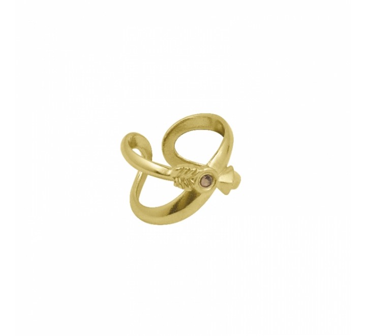 ANILLO CICLON ZAMAK DORADO INFINITO ABIERTO ORO553-46-9