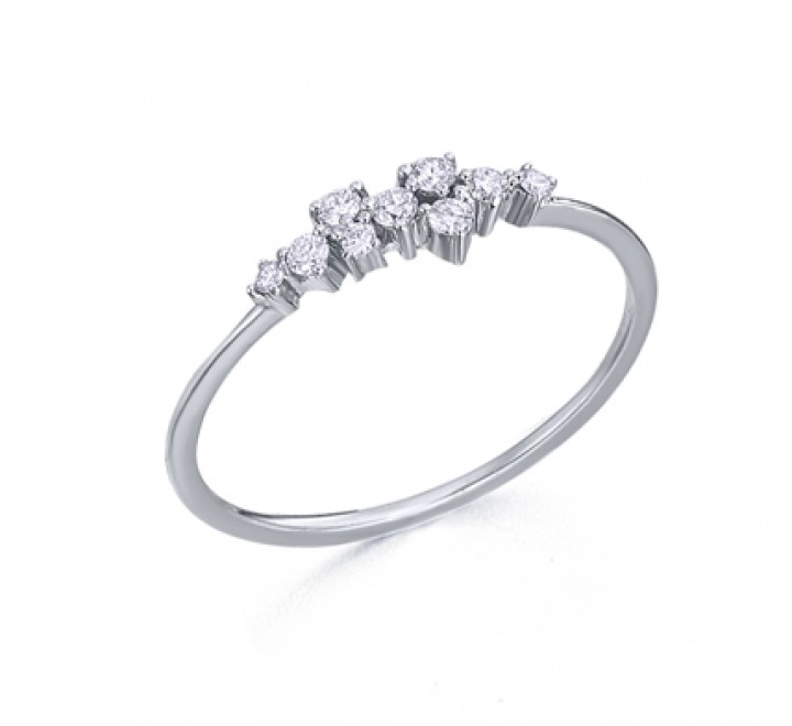 ANILLO ORO BLANCO Y BRILLANTE 015KTES GA0560B 15