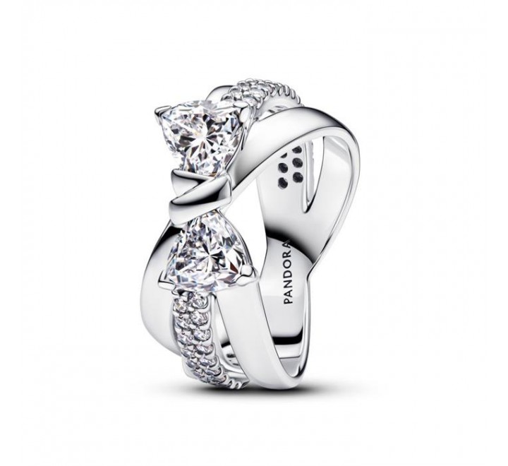 ANILLO BANDA CRUZADA LAZO BRILLANTE 193553C01-54