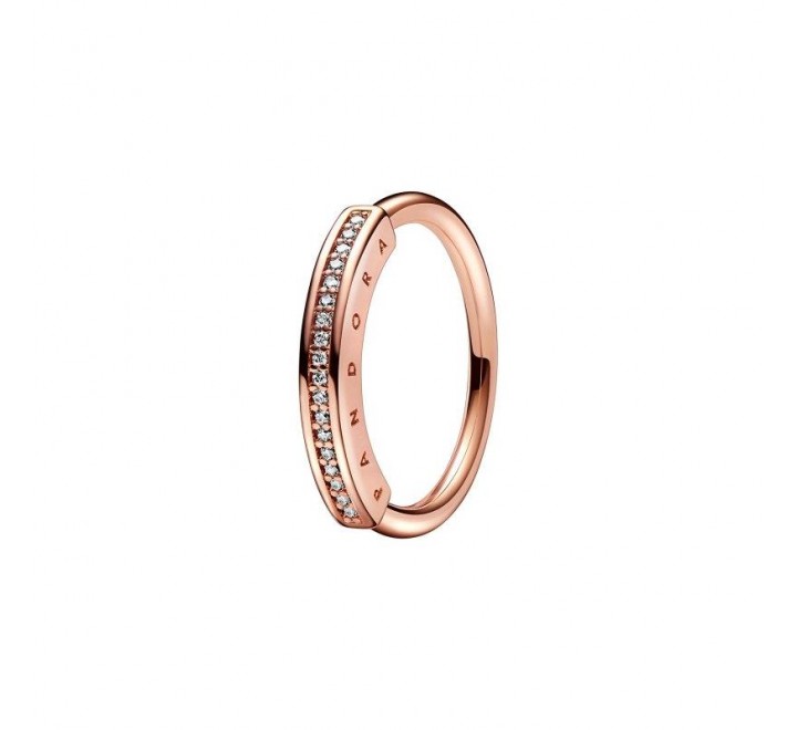 ANILLO PANDORA PLATA ROSADA CON CIRCONITAS N?12 182283C01-52