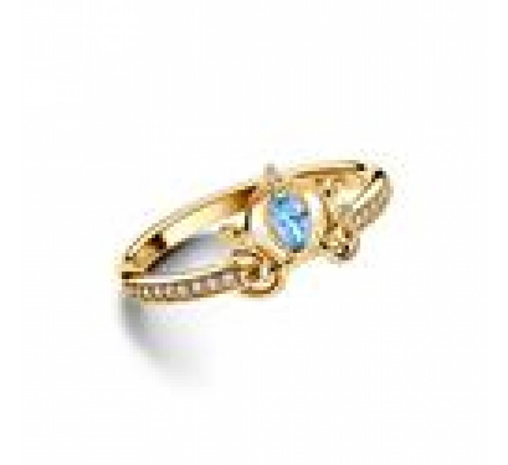 ANILLO PANDORA PLATA DORADA CARROZA CENICIENTA 163059C01-52