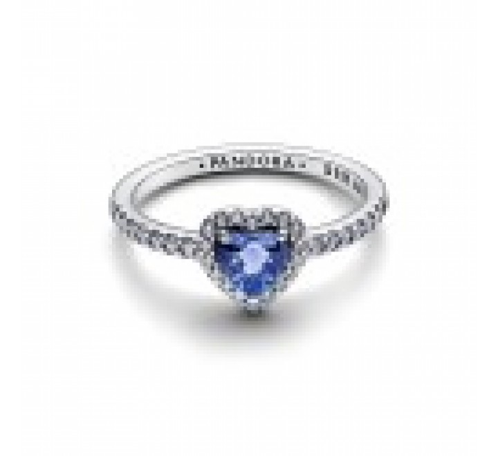 ANILLO PANDORA PLATA CORAZON AZUL N?10 198421C05-50