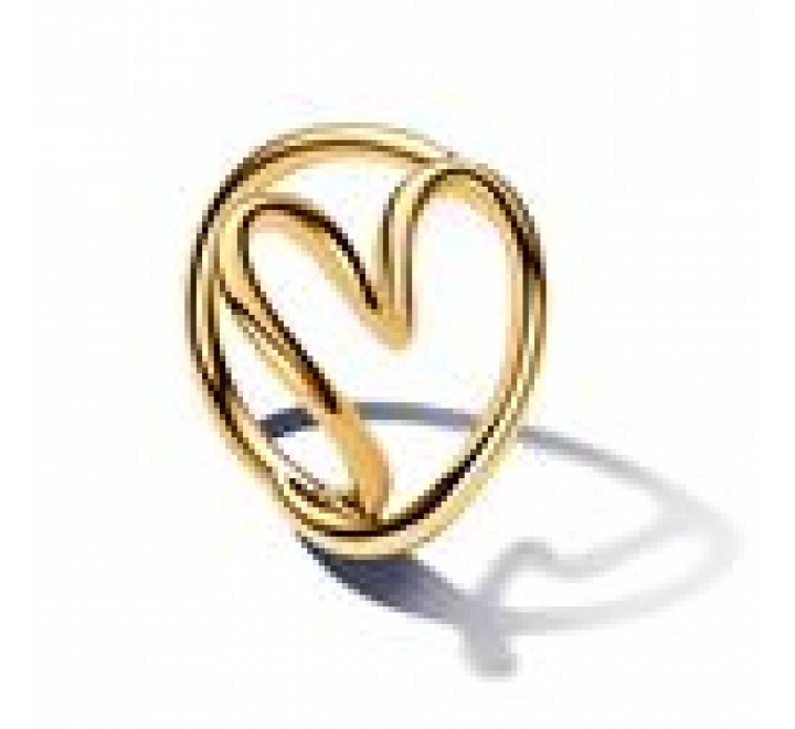 Anillo Pandora Essence Corazón Forma Orgánica Baño Oro 163288C00-52