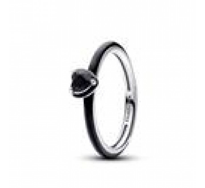 ANILLO PANDORA PLATA CORAZON CHAKRA NEGRO N?12 193088C01-52