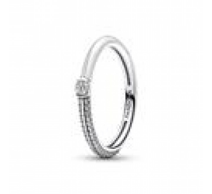 ANILLO PANDORA PLATA BLANCO Y CIRCONITAS N?16 192528C02-56