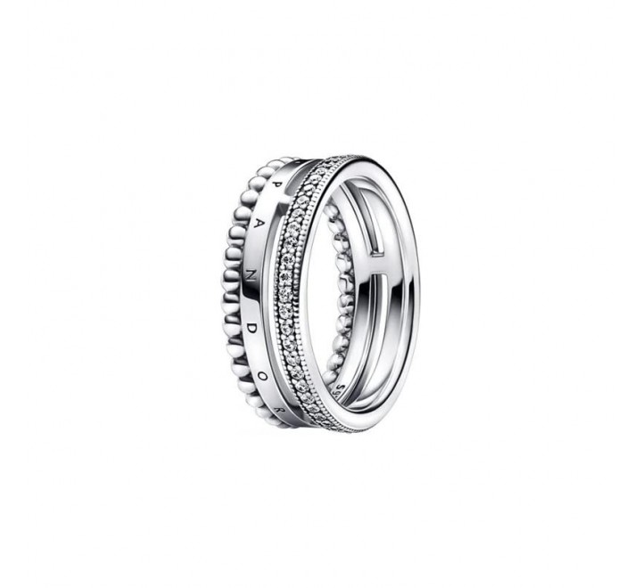 ANILLO PANDORA PLATA TRIPLE BOLITAS N16 192312C01-56