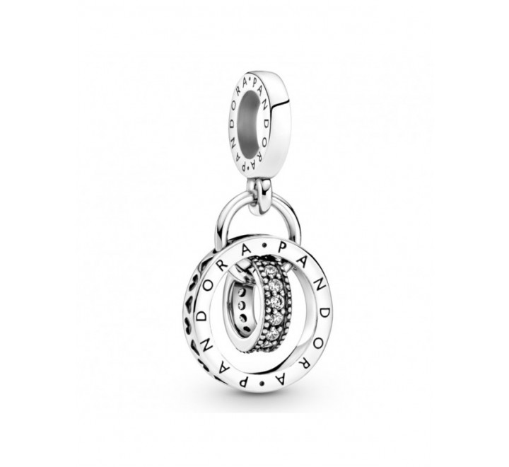 CHARMS PANDORA PLATA REDONDO CON CIRCONITAS 799490C01
