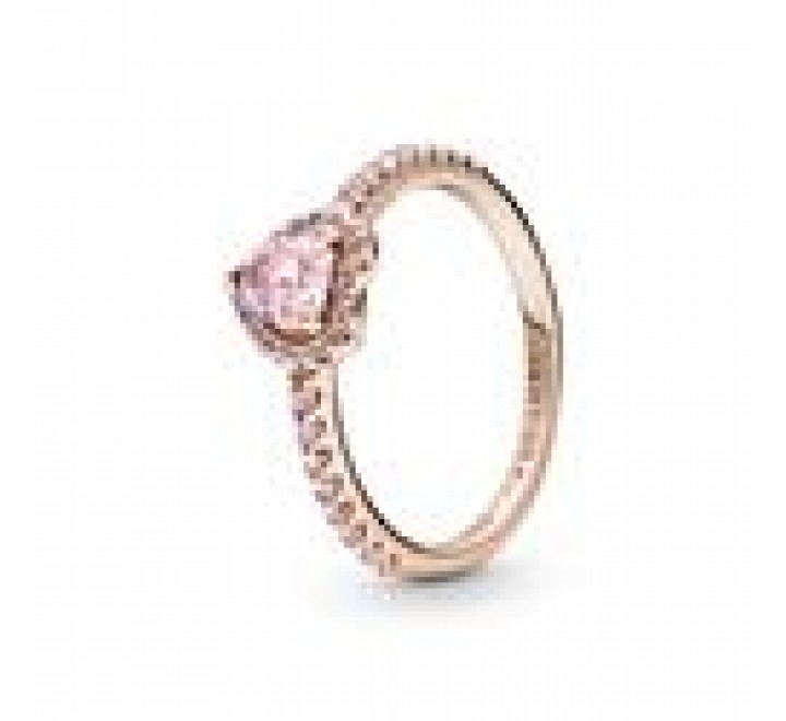 ANILLO CORAZON BRILLANTE ELEVADO ROSA 188421C04-52