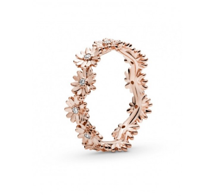 ANILLO PANDORA 188799C01-54 PLATA ROSADA FLORES CIRCONITAS