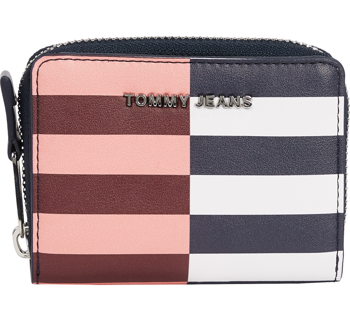 MONEDERO TOMMY HILFIGER AZUL Y BURDEOS RAYAS AW0AW13685TKH